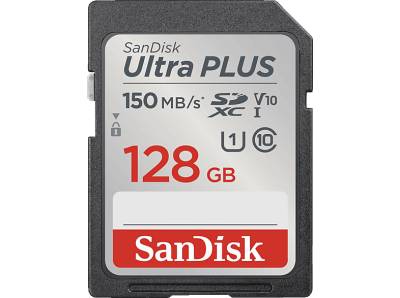 SANDISK PLUS SDXC™-UHS-I-Karte, SDXC Speicherkarte, 128 GB, 150 MB/s von SANDISK