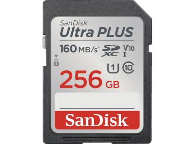 SANDISK Ultra® PLUS SDXC™-UHS-I-Karte, SDXC Speicherkarte, 256 GB, 160 MB/s von SANDISK