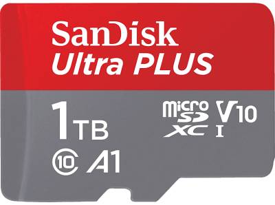 SANDISK Ultra® PLUS microSDXC™‐UHS‐I‐Karte, Micro-SDXC Speicherkarte, 1 TB, 160 MB/s von SANDISK