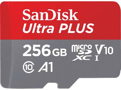 SANDISK Ultra® PLUS microSDXC™‐UHS‐I‐Karte, Micro-SDXC Speicherkarte, 256 GB, 160 MB/s von SANDISK