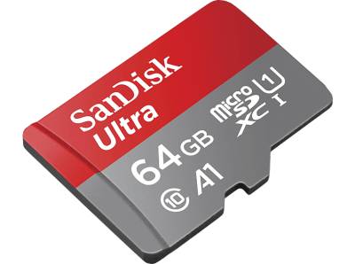 SANDISK Ultra, Micro-SDXC Flash-Speicherkarte, 64 GB, 140 MB/s von SANDISK