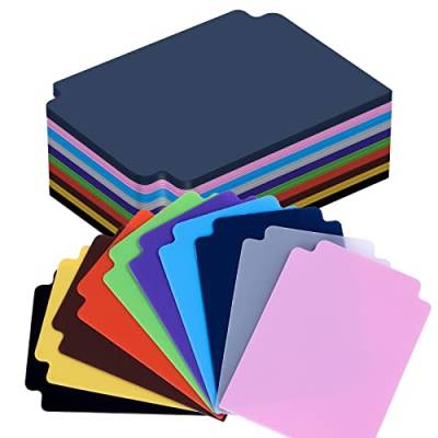 40 Stück Kartenteiler, 93 x 69 mm 10 Farben Card Divider Karten Sortieren mit Laschen Trennkarten Plastik Sammelkarten Organizer für Spiele Sportbedarf von SAVITA