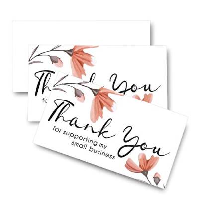 TATUNER Savita 100 Stück Dankeskarten für Online-Shop, Geschenkeladen, Geschenkeladen, 9 x 5 cm von SAVITA