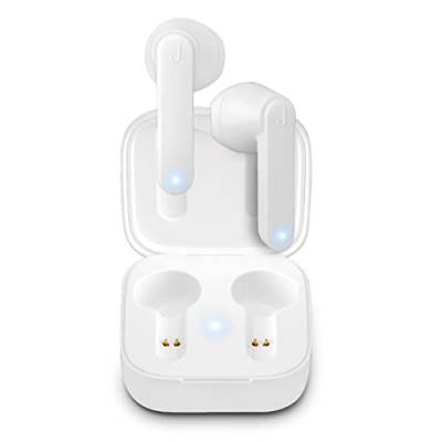 JAZ SBS Sweet True Wireless Stereo Weiß In-Ear-Kopfhörer, Taschenladestation, 300 mAh, Touch-Steuerung für Anrufe und Musik, kompatibel mit iPhone, Samsung, Xiaomi, Oppo, Huawei von SBS