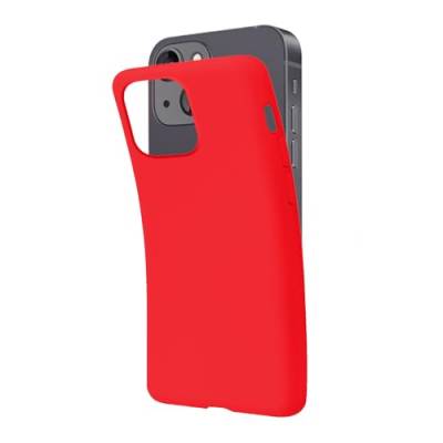 SBS Schutzhülle für iPhone 13 Rot Pantone 185C Hülle Weich Flexibel Kratzfest Dünn Bequem in der Tasche Hülle Kompatibel mit Wireless Charging von SBS
