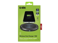 SBS TEWIRELESSUF10W, Indendørs, USB, Trådløs opladning, Sort von SBS