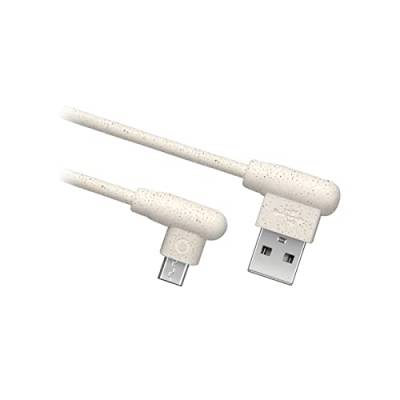 SBS USB 2.0 - Micro USB Daten- und Ladekabel, 90°-Stecker, hergestellt aus 35% biologisch abbaubaren Materialien von SBS