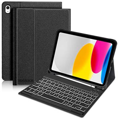 SENGBIRCH Keyboard Case für iPad 10th (schwarz) von SENGBIRCH