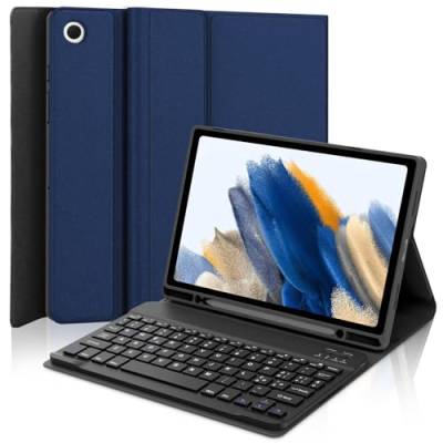 SENGBIRCH Tastaturhülle für Galaxy Tab A8, Cover Samsung Galaxy Tab A8 mit Tastatur, Marineblau von SENGBIRCH