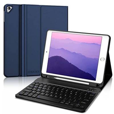 SENGBIRCH iPad 10.2 Tastatur 9. Generation – iPad 10.2 Tastaturhülle 9. Generation (2021) – integrierter Stifthalter – Klappständer Tastaturhülle für iPad 9. Generation/8. Gen/7. Generation 10,2 Zoll, von SENGBIRCH