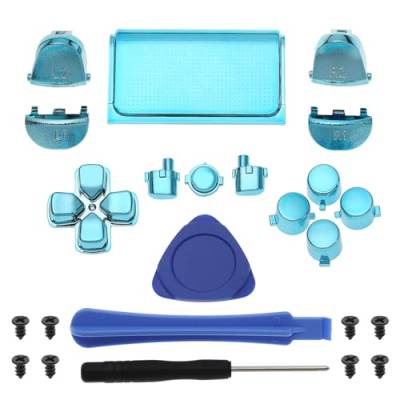 SG Store 24-teiliges Komplettes Tasten Reparaturset Tasten Knöpfe Kompatibel mit PS4 Pro 040 Controller Dpad R1 L1 R2 L2 Auslöser Touchpad-Aktion Home-Tasten Werkzeugen, Blau [video game] von SG Store