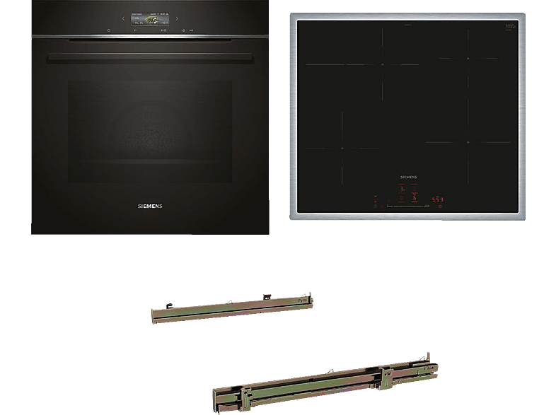 SIEMENS EQ874DV02R Backofen: iQ700, Kochfeld: iQ300, Einbaubackofenset (Induktionskochfeld, A+, 71 l) von SIEMENS