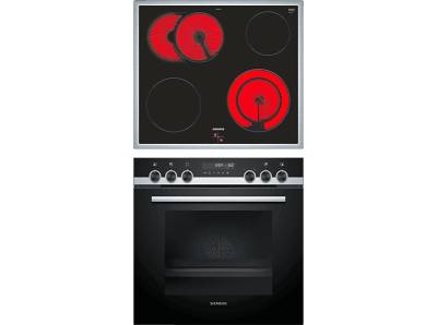 SIEMENS PQ521KB10 iQ500 (Backofen), iQ300 (Kochfeld), Einbauherdset (Elektrokochfeld, A, 71 l) von SIEMENS