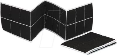 SIN 207830 - Klettpunkte, eckig, selbstklebend, 50x50 mm, 24 Stück, schwarz von SINTRON