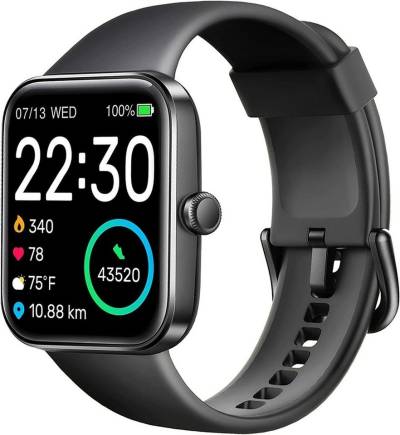 SKG für Damen Herren,Fitness Tracker 5ATM Schwimmen Wasserdicht Smartwatch (1.7 Zoll, Android iOS), Mit Herzfrequenz, Blutsauerstoff, Schlaf Touchscreen Bluetooth Fitness von SKG
