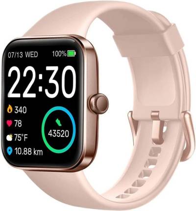 SKG für Damen Herren,Fitness Tracker 5ATM Schwimmen Wasserdicht Smartwatch (1.7 Zoll, Android iOS), Mit Herzfrequenz, Blutsauerstoff, Schlaf Touchscreen Bluetooth Fitness von SKG