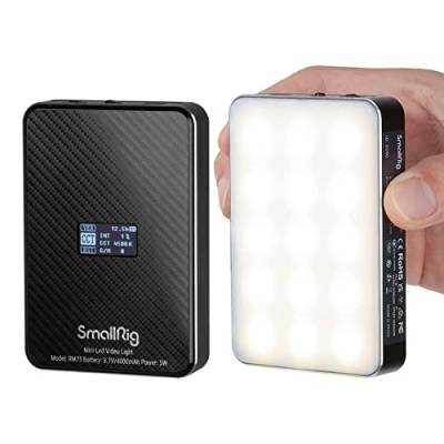 SmallRig RM75 RGB Video Licht Tragbare LED Panel auf Kamera Smart App Control 4000mAh Eingebauter Akku CRI≥95 2500-8500K für Vlogging/Fotografie/Konferenz von SMALLRIG