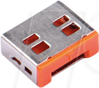 SK UL03P2OR - Port Schloss, USB Typ A, 100 Stück, orange von SMARTKEEPER