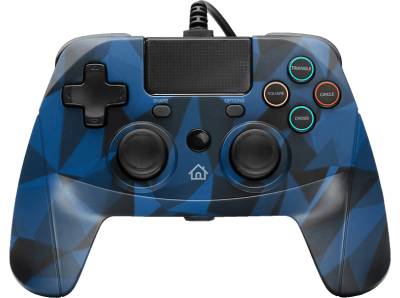 SNAKEBYTE Gamepad 4 S mit 3 m Kabel Controller Camouflage/Blau für PlayStation von SNAKEBYTE