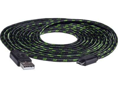 SNAKEBYTE SB910487 Xbox One USB CHARGE:CABLE PRO™ 4m Ladekabel, Grün/Schwarz von SNAKEBYTE