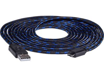SNAKEBYTE SB910494 PS4 USB CHARGE:CABLE PRO (4M) Ladekabel, Schwarz/Blau von SNAKEBYTE