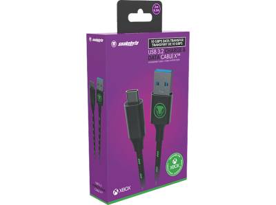 SNAKEBYTE USB 3.2 CHARGE & DATA CABLE X Lade- Datenkabel, Grün/ Schwarz von SNAKEBYTE