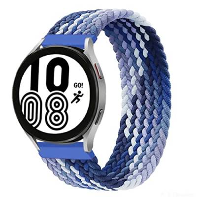 Geflochtenes Solo Loop Armband für Samsung Galaxy Watch 5/4 40mm 44mm/Galaxy Watch 5 Pro 45mm/Galaxy Watch 4 Classic 42mm 46mm, 20mm Elastisch Uhrenarmband Sport Loop Ersatzarmband(Blaubeere,20mm-S) von SOLOLUP