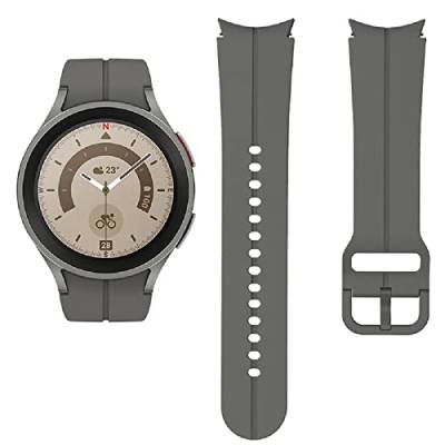 Sportarmbänder Kompatibel für Samsung Galaxy Watch 5 40 mm/44 mm, Galaxy Watch 5 Pro 45 mm, Galaxy Watch 4 40 mm/44 mm, Galaxy Watch 4 Classic 42mm/46 mm, 20 mm Uhrenarmbänder,Weltraum Grau von SOLOLUP