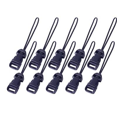 SOLUSTRE 10Pcs Mini QD Loops System Connectors Quick Release Kamera Neck Strap Clip Adapter für Camcorder Action Kamera Lanyard Schwarz von SOLUSTRE