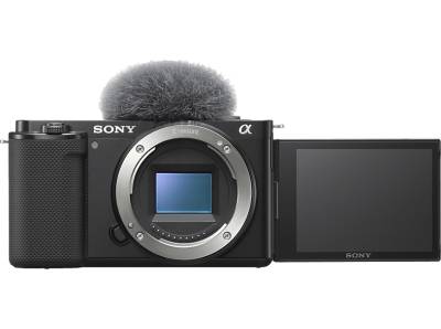 SONY Alpha ZV-E10 Body Vlogging Kamera Systemkamera, 7,5 cm Display Touchscreen, WLAN von SONY