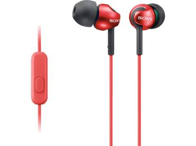 SONY MDR-EX110AP, In-ear Kopfhörer Rot von SONY