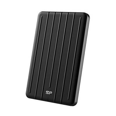 SP Silicon Power 512GB Robuste, tragbare SSD Bolt B75 Pro USB 3.1 Gen 2 mit USB-C auf USB-C/USB-A Kabel, Schwarz, SU512GBPSD75PSCKEU, Portable SSD von SP Silicon Power