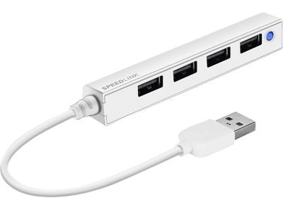 SPEEDLINK SNAPPY SLIM USB Hub 4-Port, HUB, Weiß von SPEEDLINK