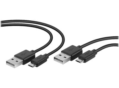SPEEDLINK STREAM Play & Charge USB Kabel Set - für PS4, Zubehör Schwarz von SPEEDLINK