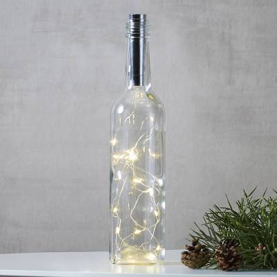 Lichterkette für Flaschen Dew Drops 75cm, silber von STAR TRADING