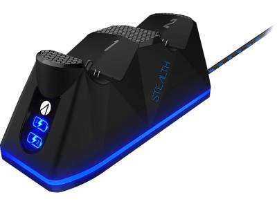 STEALTH PS5 Twin Charging Dock inkl. Kabel, Ladegerät, Schwarz von STEALTH