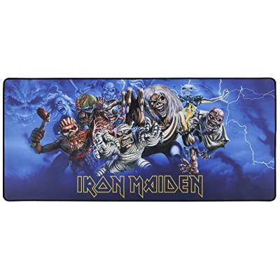 Iron Maiden Mauspad, rutschfest, XXL, 90 mm x 40 mm, mit Perlen, offizielles Lizenzprodukt von SUBSONIC