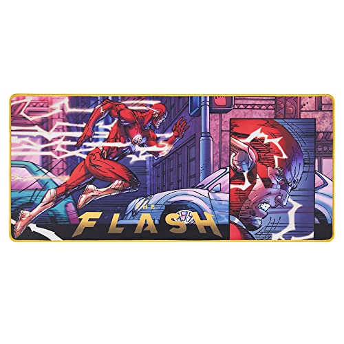 SUBSONIC DC Comics Flash Mauspad, rutschfest, XXL, 90 mm x 40 mm, offizielles Lizenzprodukt von SUBSONIC