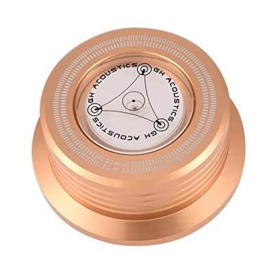 50-Hz-Plattenspieler-Schallplatten-Stabilisierungsklemme, mit Wasserwaage für LP-Plattenspieler, Vibrationsausgeglichen – Aluminiumlegierung, Durchmesser 78 Mm (Gold) von SUNGOOYUE