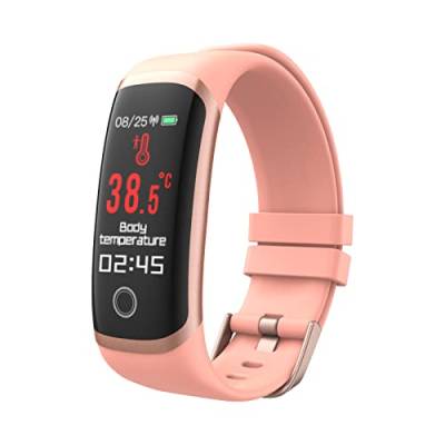 SUPBRO Damen Smartwatch Activity Tracker Fitness Tracker Fitnessuhr 0,96 Zoll Touch-Farbdisplay Fitness Armbanduhr Sportuhr IP67 Wasserdicht für Smartphone Rose von SUPBRO