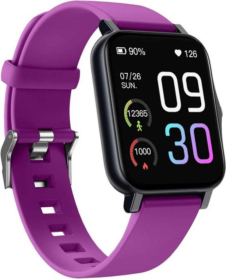 SUPBRO Messgeräte Pulsuhr Schrittzähler Uhr für Damen Herren Smartwatch (1,69 Zoll, Android iOS), Mit Schrittzähler Fitness Herzfrequenzmesser IP68 Wasserfest Sportuhr von SUPBRO