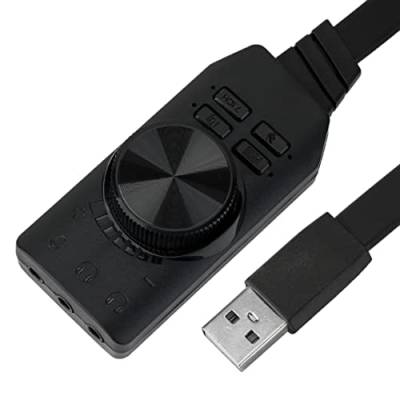 SVRITE USB Soundkartenadapter 7.1 Kanal 3,5 Mm Audioschnittstelle USB2.0 Mikrofon Headset Universal Computerspiel Soundkarte von SVRITE