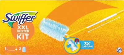 SWIFFER 291106 - Swiffer Staubmagnet XXL Starterset, Teleskopstange + 2 Tuch von SWIFFER