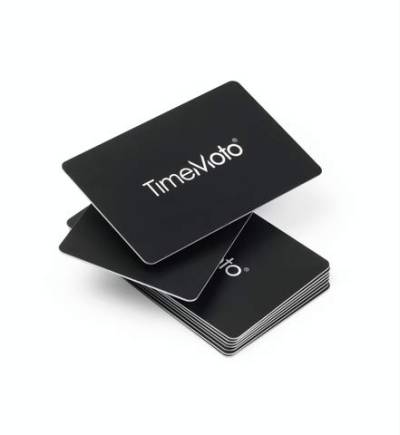 TimeMoto Zeiterfassungskarte, TM-100, 85 x 54 mm, schwarz (25 Stück), Sie erhalten 1 Packung á 25 Stück von Safescan