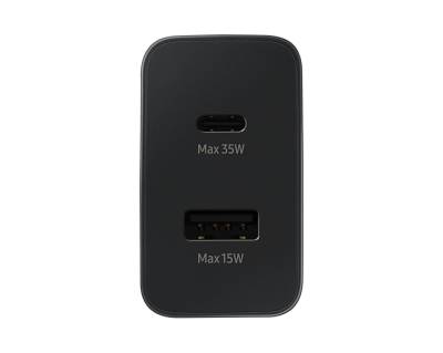 Samsung EP-TA220 - Netzteil - 35 Watt - SFC (USB, USB-C) - Schwarz - für Galaxy A20, A50, A70, A8s, M30, M40, Note10, S20, S20 5G, S20+ 5G, Z Flip, Z Flip 5G von Samsung