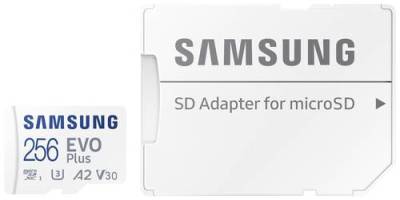Samsung EVO Plus SDXC-Karte 256GB Class 10, Class 10 UHS-I, UHS-I, v30 Video Speed Class A2-Leistung von Samsung
