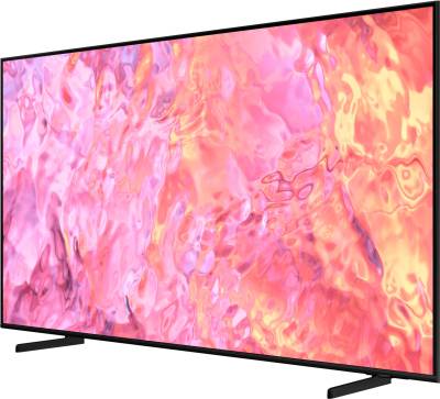 Samsung GQ55Q60CAU - 138 cm (55) Diagonalklasse Q60C Series LCD-TV mit LED-Hintergrundbeleuchtung - QLED - Smart TV - Tizen OS - 4K UHD (2160p) 3840 x 2160 - HDR - Quantum Dot, Dual LED - Schwarz [Energieklasse F] (GQ55Q60CAUXZG) von Samsung