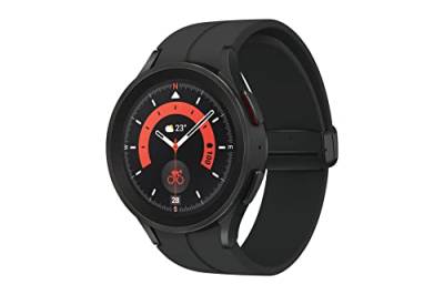 Samsung Galaxy Watch5 Pro, Runde Bluetooth Smartwatch, Wear OS, Outdoor-Fitnessuhr, Fitness-Tracker, 45 mm, Titanium Black von Samsung