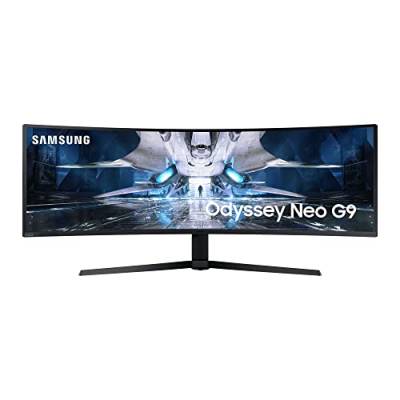 Samsung Odyssey Neo G9 Curved Gaming Monitor S49AG954NP, 49 Zoll, DWQHD, Quantum Mini-LED, AMD FreeSync Premium Pro, Reaktionszeit 1 ms (G/G), Krümmung 1000R, Bildwiederholrate 240 Hz von Samsung