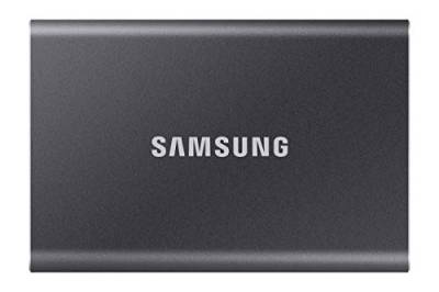 Samsung Portable SSD T7, 2 TB, USB 3.2 Gen.2, 1.050 MB/s Lesen, 1.000 MB/s Schreiben, Externe SSD Festplatte für Mac, PC, Smartphone und Spielkonsole, Grau, MU-PC2T0T/WW von Samsung